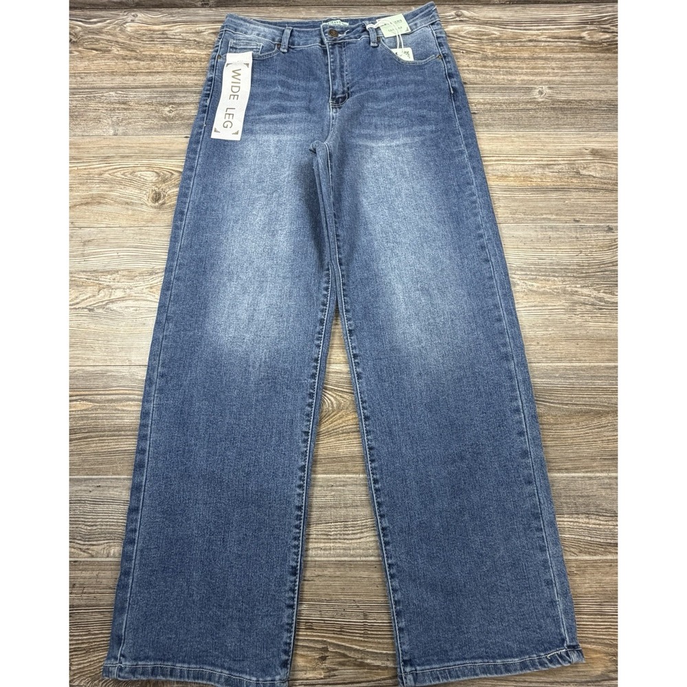 Sky Jeans Wide Leg Junior's 13 (31x30) Blue Original Denim Cotton Stretch